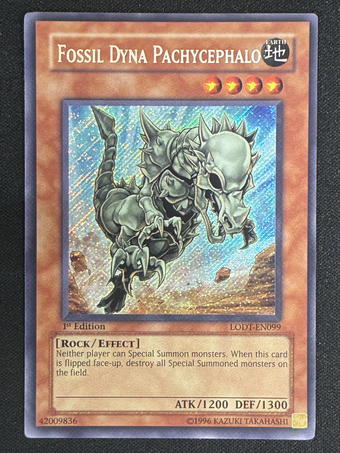 フォッシル・ダイナ パキケファロ/Fossil Dyna Pachycephalo　1st Edition【シークレット】[LODT-EN099]〔美品〕〔多言語版〕